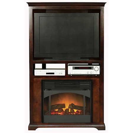 Mid Corner TV Console with Fireplace